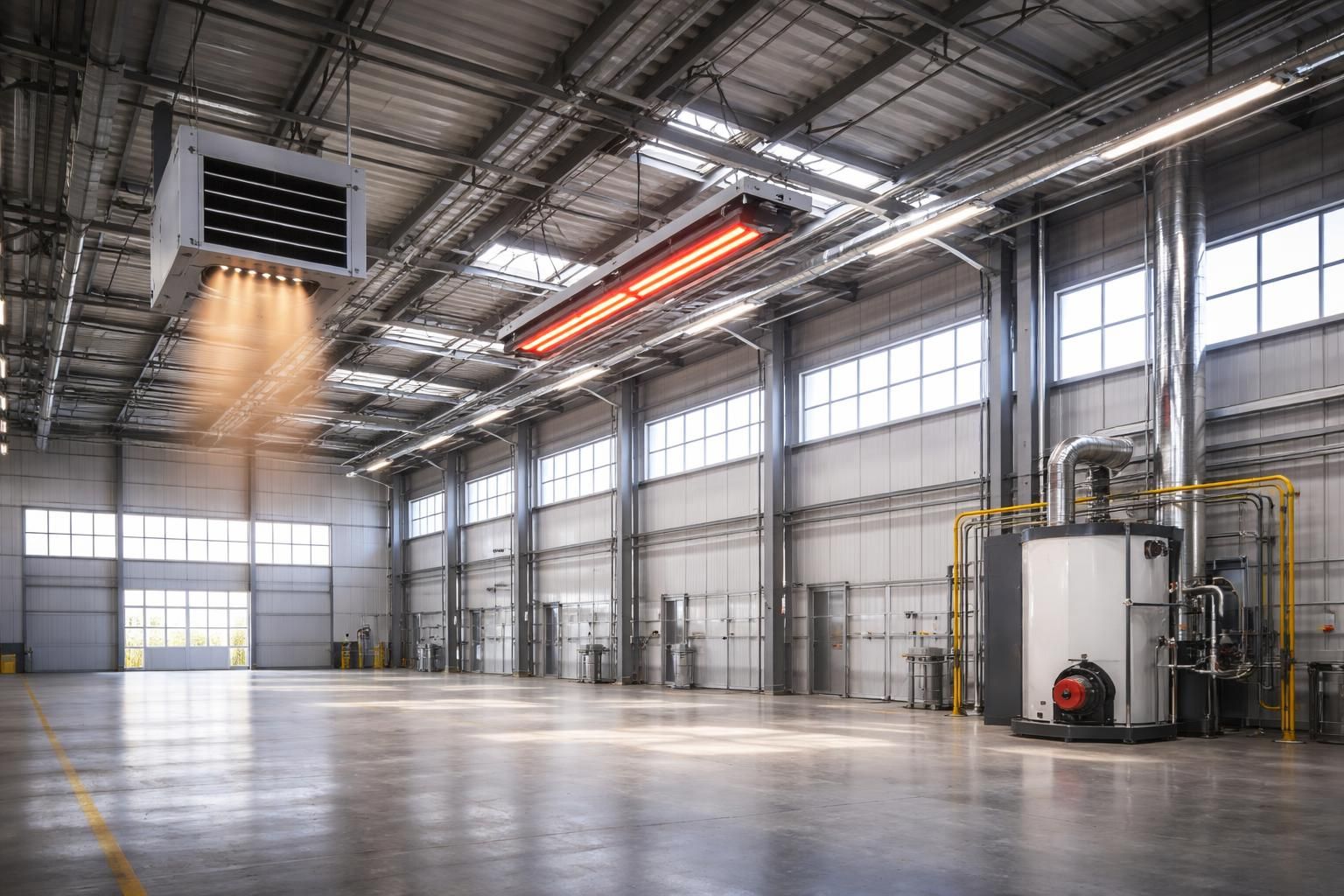 découvrez quel système de chauffage industriel est le plus efficace pour chauffer un hangar, en optimisant la performance énergétique et le confort.