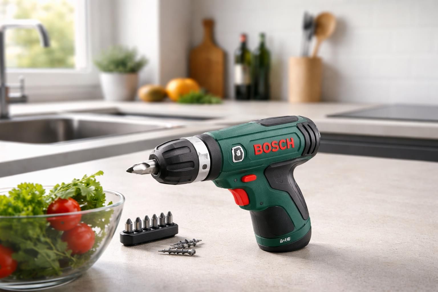 découvrez le tournevis sans fil bosch, l'outil compact et puissant idéal pour vos travaux de bricolage en cuisine. praticité et efficacité au quotidien !