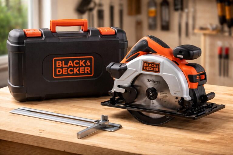 Black & Decker CS1250LK : la scie circulaire avec coffret et guide