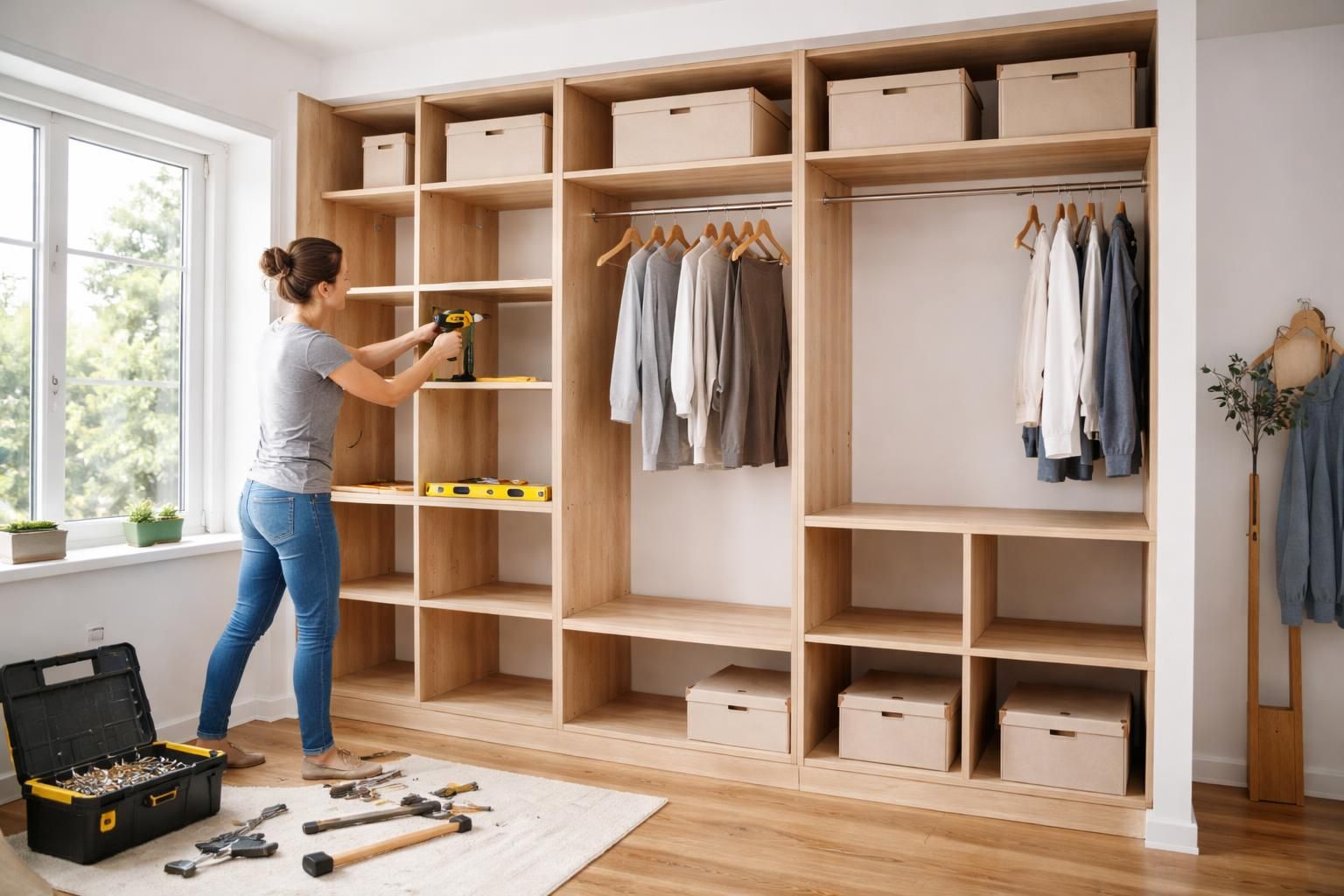 apprenez à construire un dressing sur mesure facilement et à petit prix grâce à notre guide diy complet, avec des conseils pratiques et des astuces économiques.