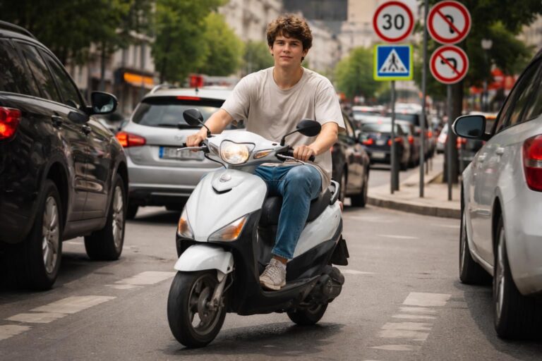 Conduire un scooter 50cc sans bsr : la loi